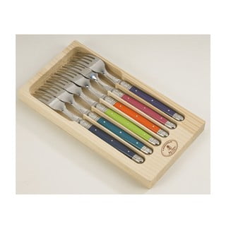 Set 6 furculițe din inox, în cutie de lemn Jean Dubost London