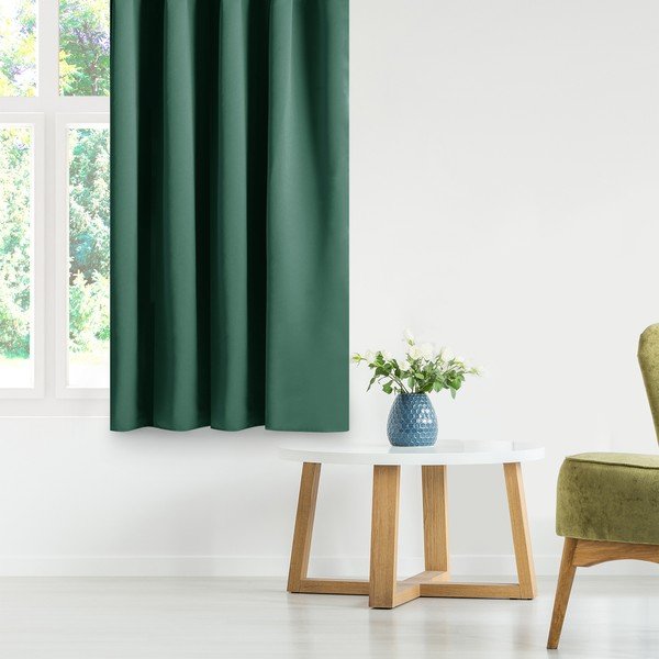 Draperie verde-închis dimout (semi-opacă) 140x175 cm Kierra – Restilo-image-2