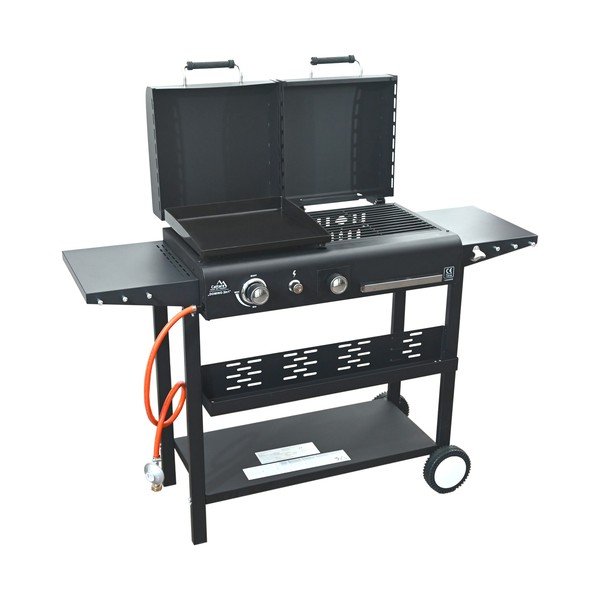 Grătar pe gaz/pe cărbuni Domino 2in1 – Cattara-image-1