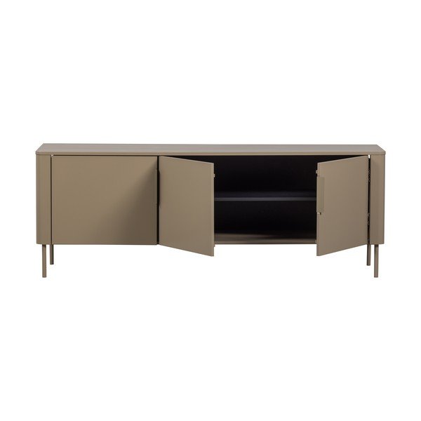Comodă TV taupe din lemn de pin 154x56x44 cm Gunnar – WOOOD-image-3