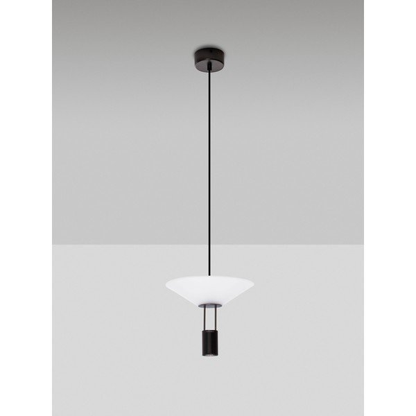 Lustră negru-mat LED din aluminiu cu abajur din sticlă acrilică ø 22 cm Anafi – Nova Luce-image-4