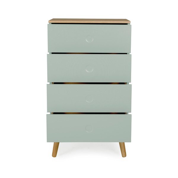 Dulap cu detalii în decor de stejar Tenzo Dot, lățime 55 cm, verde-image-3