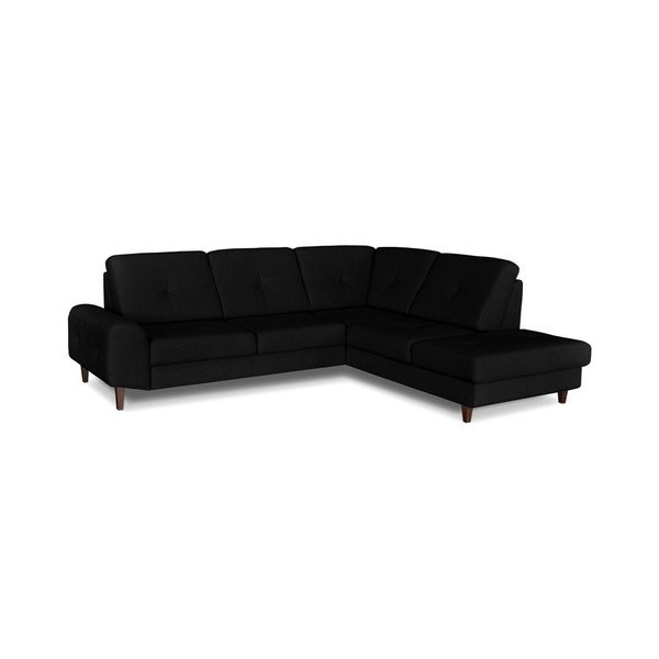 Colțar extensibil  Windsor  & Co. Sofas Beta, colț partea dreaptă, negru-image-2