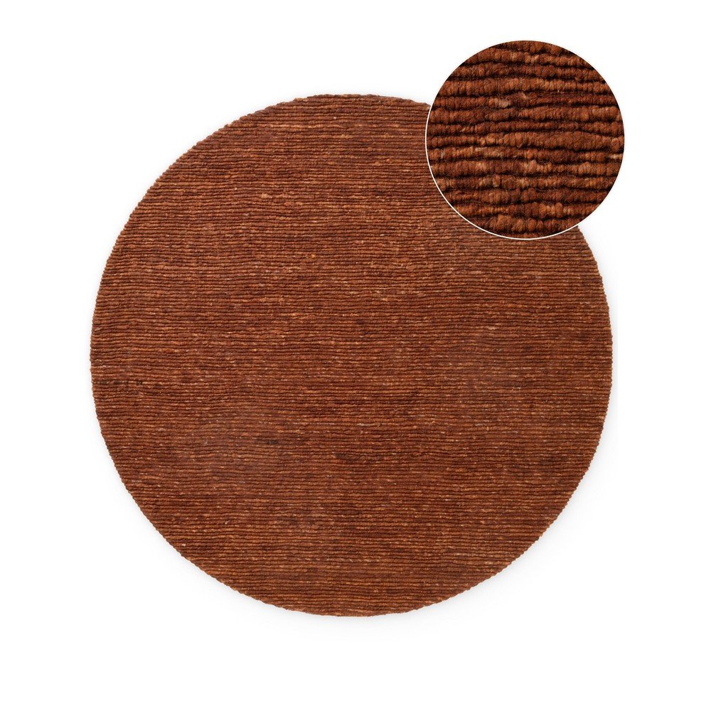 Covor maro țesut manual rotund din lână ø 200 cm Bexley Woolwich – Ted Baker