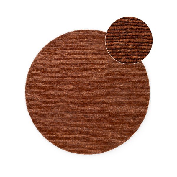 Covor maro țesut manual rotund din lână ø 200 cm Bexley Woolwich – Ted Baker