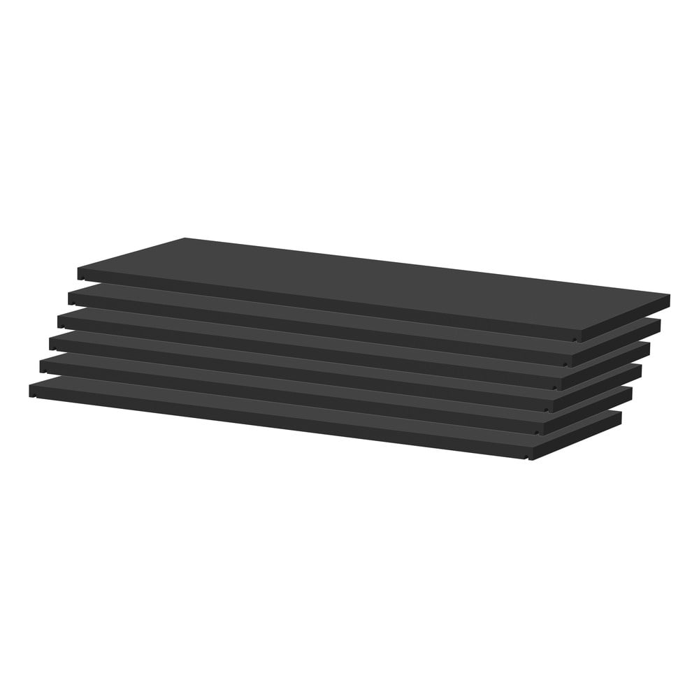 Rafturi modulare negre 6 buc 82x2 cm Dakota - Tenzo