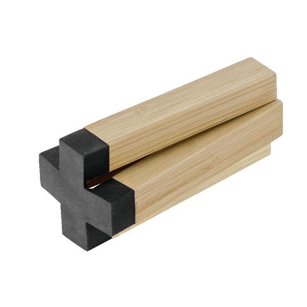 Suport din bambus pentru vase fierbinți Wenko Cross, negru -image-2