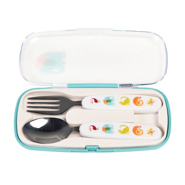 Tacâmuri pentru copii crem din oțel inoxidabil 2 buc. Wild Wonders – Rex London