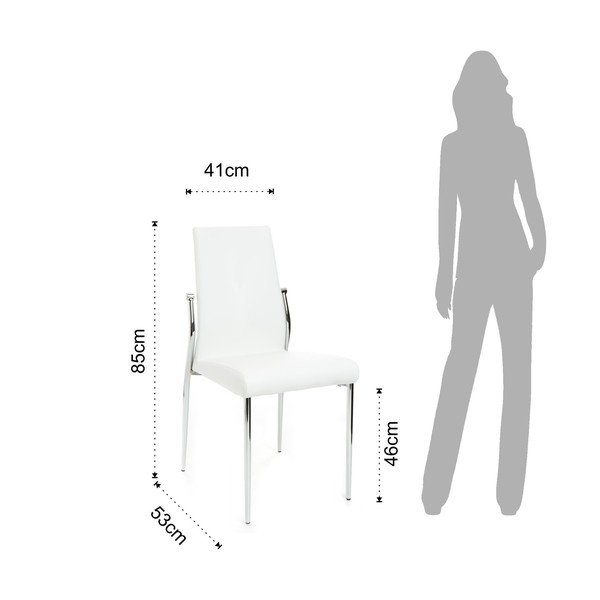 Scaune de dining albe 2 buc. Margo – Tomasucci-image-3