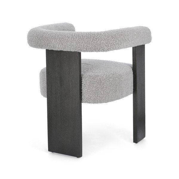 Scaun de living gri cu cotiere tapițat Agape – Bizzotto-image-4
