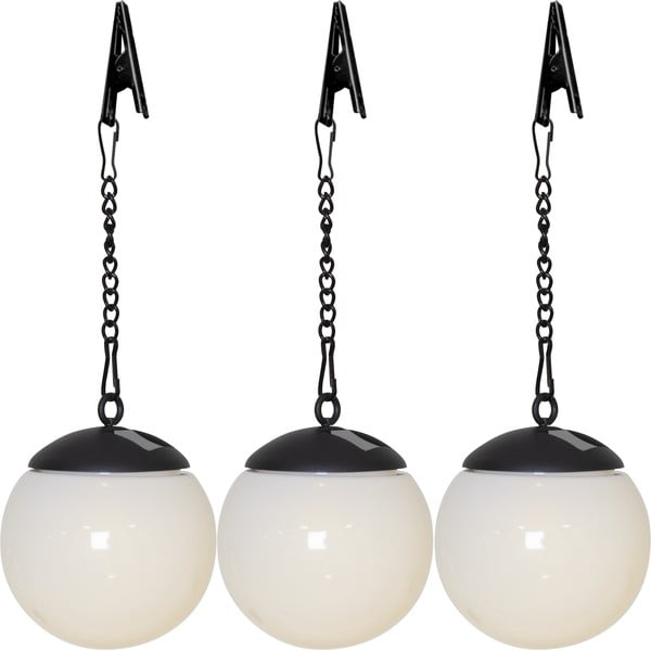 Set de 3 decorațiuni luminoase de exterior Star Trading Globus, ø 10 cm