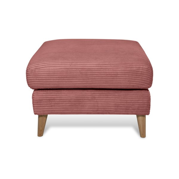 Taburet roz cu tapițerie din catifea reiată Paris – Scandic