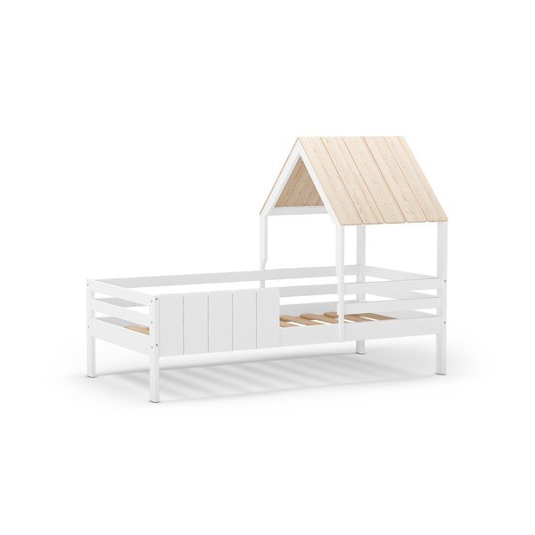 Pat pentru copii  alb de tip casă 90x190 cm Valka – Marckeric-image-2