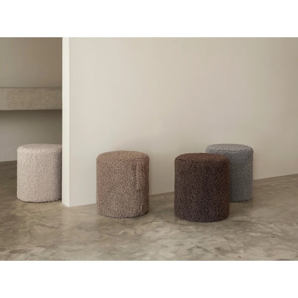 Taburet maro cu tapițerie din țesătură bouclé Teddy – Blomus-image-4