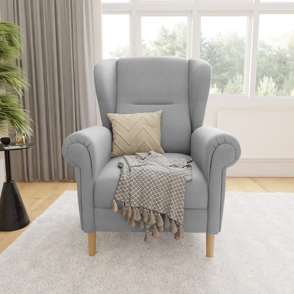 Fotoliu gri deschis wing Swan – Ropez-image-1