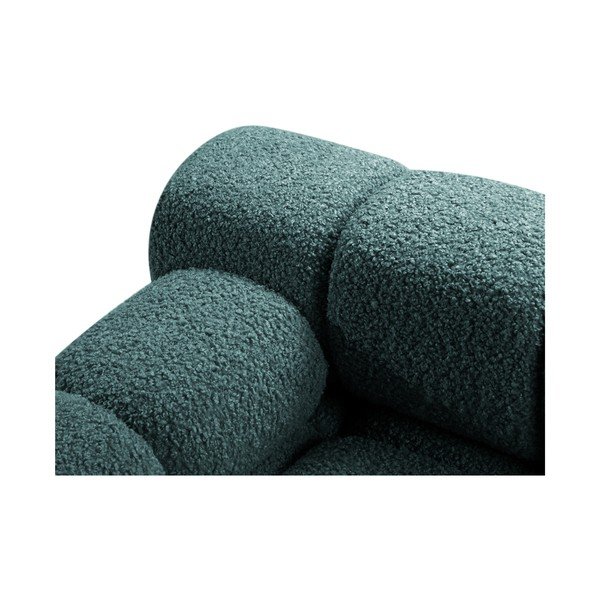 Canapea modulară petrol cu tapițerie din țesătură bouclé 188 cm – Micadoni -image-4