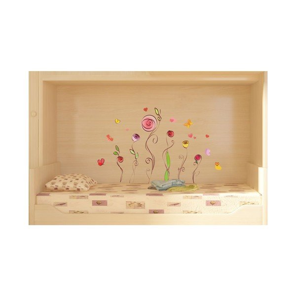 Set autocolante Ambiance Roses And Butterflies Decals-image-3