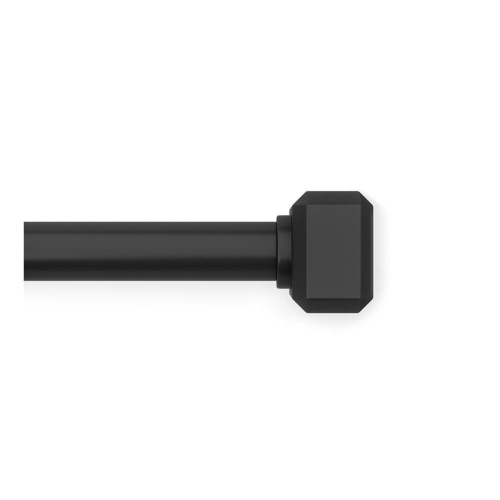 Galerie de perdea negru-mat extensibila din otel 107 - 305 cm Geo – Umbra