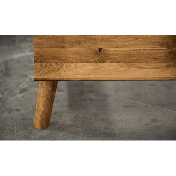 Pat dublu din lemn de stejar 160x200 cm Greg 2 - The Beds-image-4