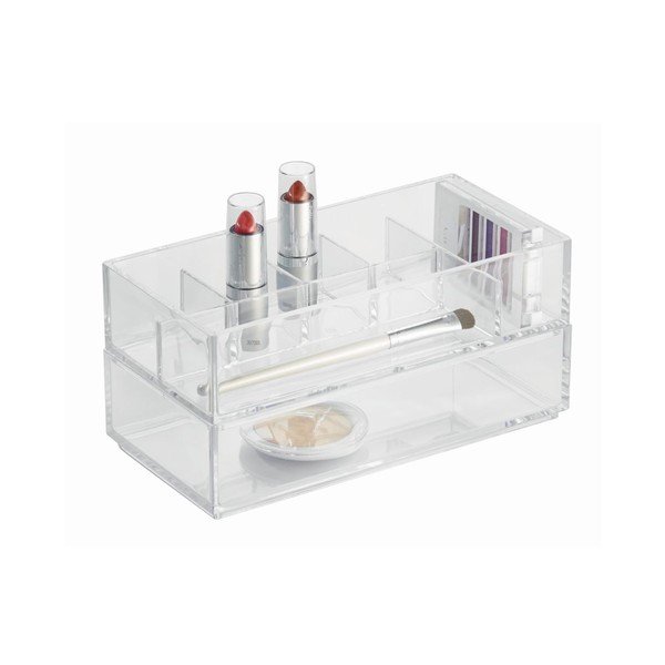 Sistem pentru stocare pentru baie InterDesign Calrity, 20,5x10x9,5 cm