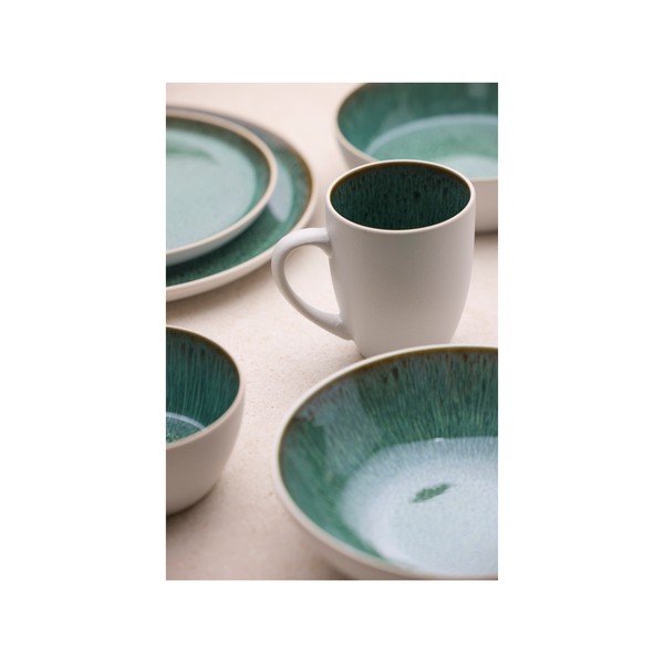 Bol alb/verde din gresie 400 ml Gastro White/Green – Bitz-image-2