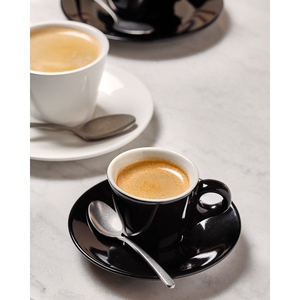 Ceașcă neagră pentru espresso din porțelan 80 ml Barista – BonBistro-image-1