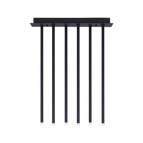 Plafonieră negru-mat LED cu structură flexibilă din aluminiu 20x50 cm Stilvi – Nova Luce