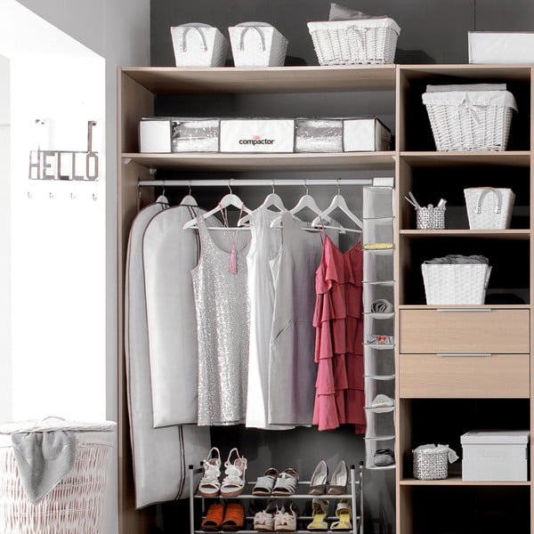 Cutii de depozitare sub pat 2 buc. din material textil/din plastic cu vacuum 105x45x15,5 cm Life – Compactor-image-3