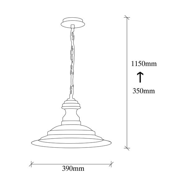 Lustră bronz cu abajur din metal ø 39 cm Obyla – Opviq lights-image-4