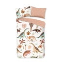 Lenjerie de pat pentru copii maro-bej din bumbac pentru pătuț 100x135 cm Dino – Good Morning