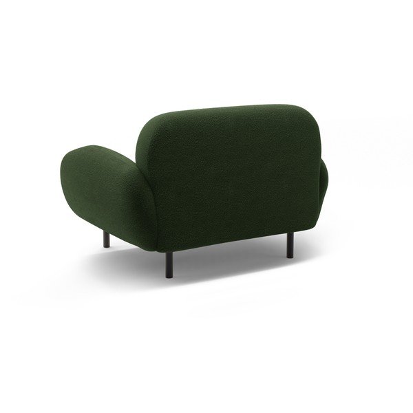 Fotoliu verde cu tapițerie din țesătură bouclé Poppy – Micadoni -image-2