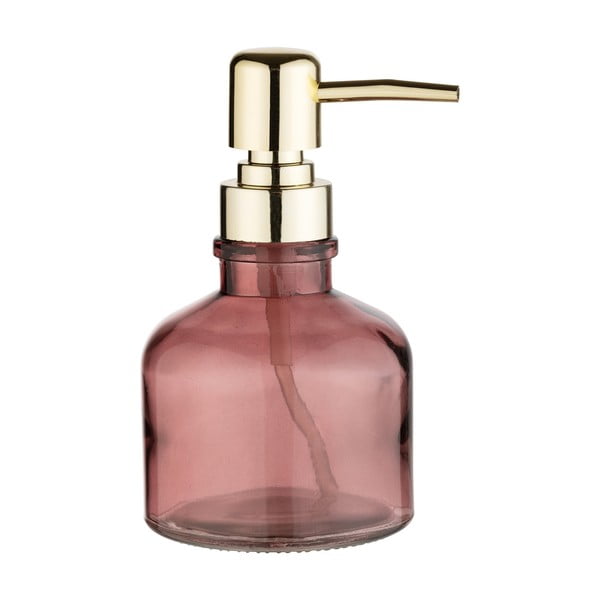 Dozator / dispenser săpun din sticlă Wenko Atessa, roz
