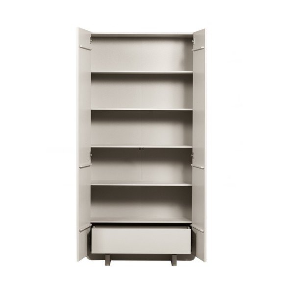 Dulap modular crem din lemn masiv de pin 101x210 cm Basu – WOOOD-image-3