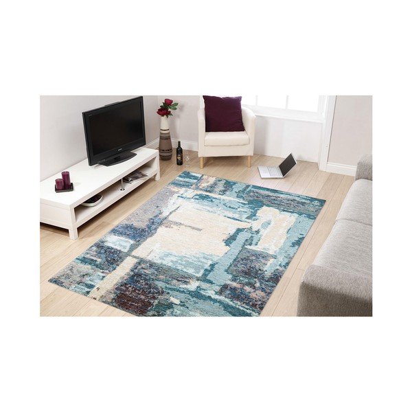 Covor Eko Rugs Leonore, 135 x 200 cm, albastru-image-1