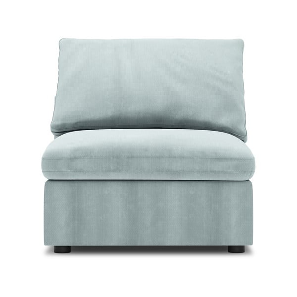 Modul cu tapițerie din catifea pentru canapea de mijloc Windsor & Co Sofas Galaxy, albastru deschis