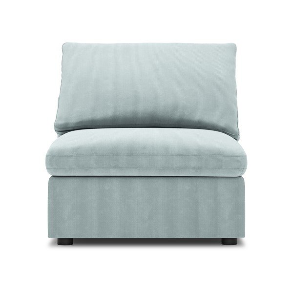 Modul cu tapițerie din catifea pentru canapea de mijloc Windsor & Co Sofas Galaxy, albastru deschis