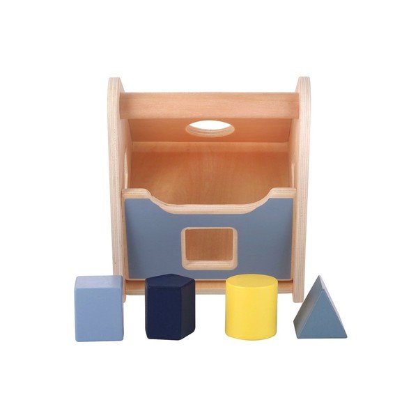 Jucărie educativă din lemn cu forme geometrice de inserat Kindsgut Basket-image-2