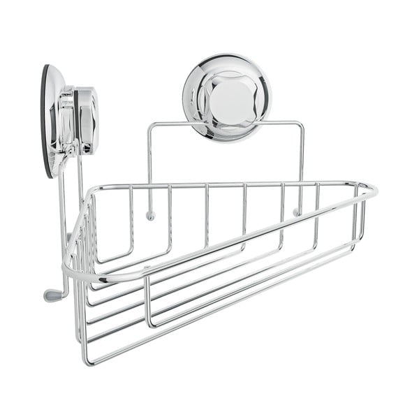 Raft pentru baie argintiu de colț autoadeziv din metal Bestlock Bath – Compactor