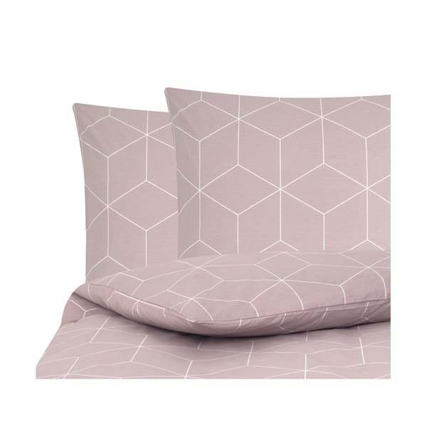 Lenjerie de pat din bumbac ranforce by46, 200 x 200 cm, roz-image-2