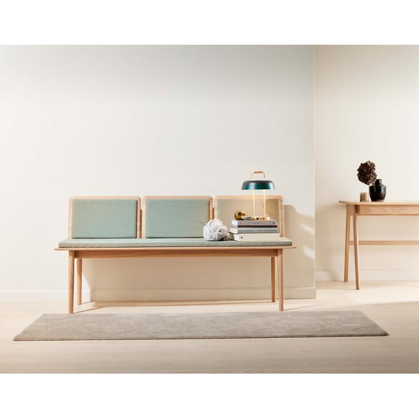 Bancă tapițată cu lână verde deschis Elba - Hammel Furniture-image-1