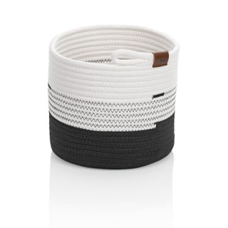Coș depozitare Kela Hedda, ø 23 cm, negru-alb