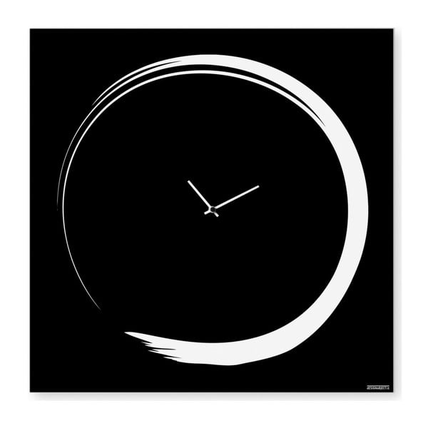 Ceas de perete, dESIGNoBJECT.it Enso Clock Black, 50 x 50 cm 