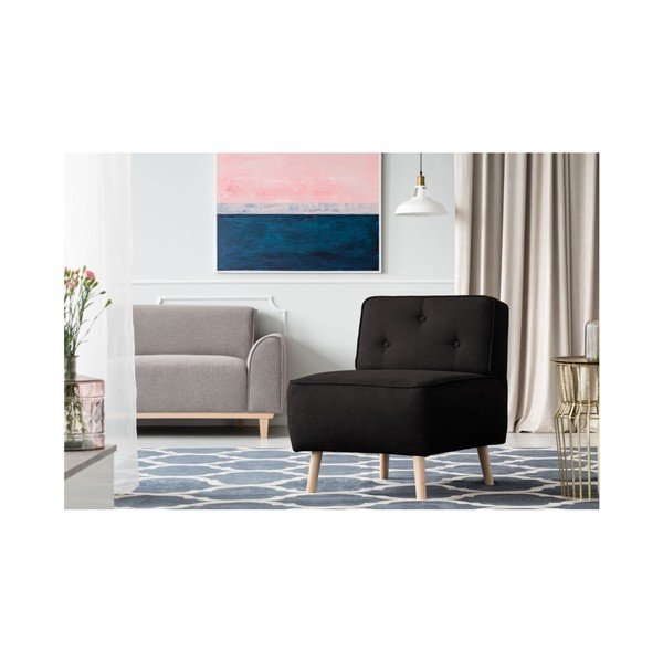 Fotoliu Kooko Home Lounge, negru -image-1
