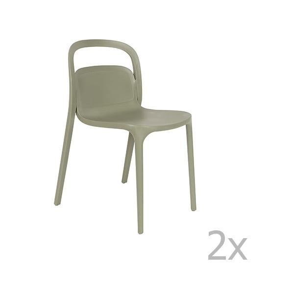 Set 2 scaune White Label Rex, verde
