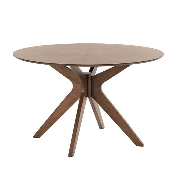 Masă dining în decor de nuc sømcasa Carmel, ⌀ 120 cm, maro