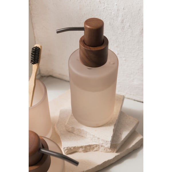 Dozator de săpun lichid bej din sticlă 280 ml Modest – Mette Ditmer Denmark-image-1