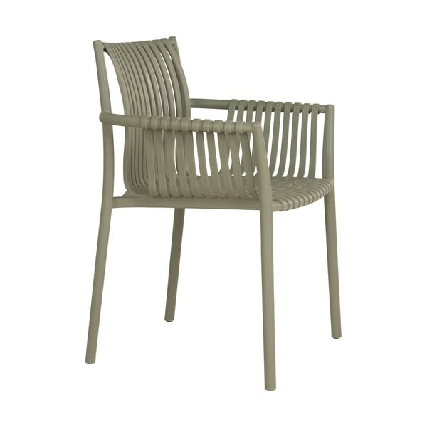 Scaune de grădină verde 2 buc. din plastic Tulsa – House Nordic-image-3