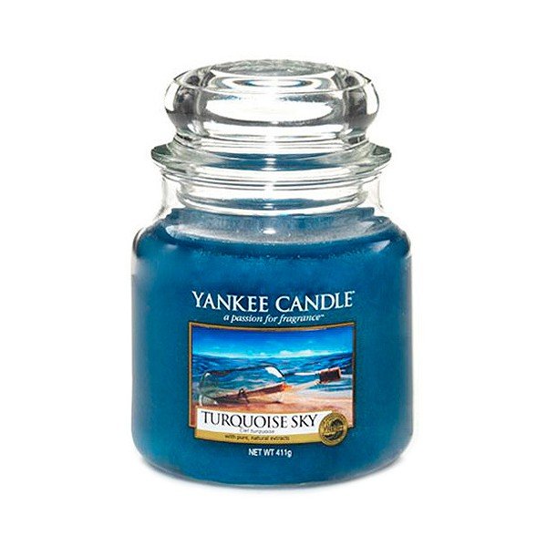 Lumânare parfumată Yankee Candle Turquoise Sky, timp de ardere 65 - 90 ore