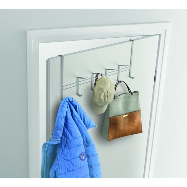 Cuier de ușă argintiu din metal 45 cm – Metaltex-image-1