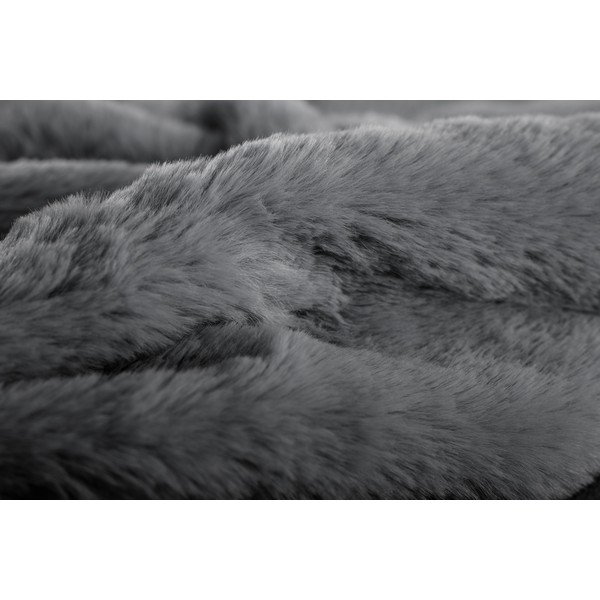 Pătură gri din blană artificială 150x200 cm Ruby – Tiseco Home Studio-image-1